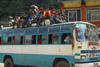 Nepal - Langtang region - people are often in and on top of buses - photo by E.Petitalot