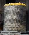 Nepal - Langtang region - corn stocked in a big basket - photo by E.Petitalot