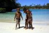 New Caledonia / Nouvelle Caldonie - Isle of Pines: local boys play for the camera (photo by R.Eime)