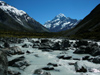 62 New Zealand - South Island - Aoraki / Mt. Cook National Park - the mountain and the river - Canterbury region (photo by M.Samper)