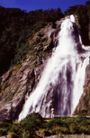 New Zealand - South island - Milford sound: Bowen falls - photo by Air West Coast