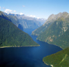 New Zealand - South island - Milford sound: Entrance to Milford Sound - photo by Air West Coast