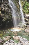New Zealand - South Island - Milford track: waterfall with resident rainbow (photo by Elior Ben-Haiem)