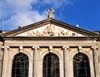 Managua, Nicaragua: Old Cathedral, damaged by the 1972 earthquake - pediment and Doric order columns - Antigua Catedral de Santiago de Managua - centro histrico - photo by M.Torres