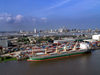 Nigeria - Lagos: skyline and harbour - aerial view - photo by A.Bartel