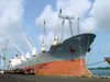 Lagos, Nigeria: freighter in the port - the Rays - photo by A.Bartel