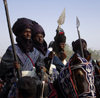 Kano, Nigeria: Salla Durbar festival - elaborately dressed knights pay tribute to the Emir of Kano - Eid al-Adha - Ad el-Kebir - photo by A.Obem