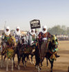 Kano, Nigeria: Salla Durbar festival - horsemen in the procession - Sarkin - Eid al-Adha - Ad el-Kebir - photo by A.Obem
