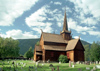 Norway / Norge - Lom (Oppland): triple nave stave church and graveyard / Lom Stavkyrkje (photo by Juraj Kaman)