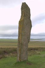 Orkney island, Mainland- Ring of Brodgar (or Brogar) - neolithic henge - Single Stone - photo by Carlton McEachern
