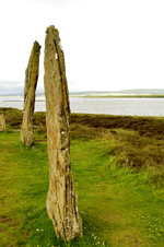 Orkney island, Mainland- Ring o' Brodgar - The stone ring was built in a true circle, 104 metreswide, and originally contained 60 megaliths. Today, only 27 of these stonesremain - photo by Carlton McEachern