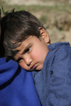 Kodar Paein, Siran Valley - North-West Frontier Province, Pakistan: - little boy on his sister's shoulders - photo by R.Zafar