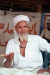 Pakistan - Lahore (Punjab): Muslim man - zebiba - prayer mark - patch of hardened skin where the forehead touches the ground during Muslim prayer - photo by J.Kaman