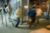 Bethlehem, West Bank, Palestine: Palestinians hurrying through checkpoint for work in Jerusalem - photo by J.Pemberton