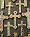 Bethlehem, West Bank, Palestine: crosses for all tastes - inlaid mother of pearl - nacre - photo by M.Torres