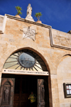 Bethlehem, West Bank, Palestine: St. Catherine's Roman Catholic church, where the Latin Patriarch of Jerusalem celebrates Midnight Mass on Christmas Eve - entrance - photo by M.Torres