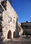 Bethlehem, West Bank, Palestine: Church of the Nativity - fortress-like walls spared by the Persians during their invasion in 614 AD - photo by M.Torres