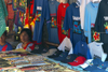 Kuna woman sells her molas, arts and crafts to the tourists during the Devils and Congos festival, Portobello, Coln, Panama, Central America - photo by H.Olarte