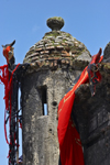 Fuerte de San Jeronimo - flags and a devil's cross, Portobello, Coln, Panama, Central America, during the bi-annual Devils and Congos festival - photo by H.Olarte