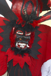 Panama: devil's mask - meeting of congos and devils at Portobello - Congos y diablos - photo by H.Olarte