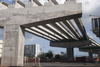 Panama City / Ciudad de Panama: 5 de Mayo vehicular bridge construction site - viaduct - photo by H.Olarte