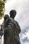 Penonome, Cocle province, Panama: Simon Bolivar statue at December 8th Plaza - photo by H.Olarte