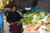 Penonom, Cocl province, Panama: a native woman sits at her produce market stall - Public Market - photo by H.Olarte