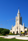 Aregu, Departamento Central, Paraguay: Nuestra Senora de la Candelaria Church - faade - iglesia La Candelaria - photo by A.Chang