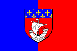 Paris - Department and Municipality flag - drapeau - France / Frana / Francia / Frankreich / Francuska / Francie / Francija / Fransa / Francja