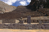Ollantaytambo, Cuzco region, Peru: stone monoliths in the courtyard of Manaracay - Sacred Valley- Peruvian Andes - photo by C.Lovell
