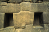 Ollantaytambo, Cuzco region, Peru: Terrace of the 10 Niches - two shown here - Inca stonework - Sacred Valley- Peruvian Andes - photo by C.Lovell