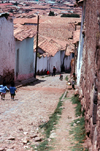 Cuzco, Peru: street scene - going downhill - photo by J.Fekete