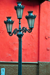 Lima, Peru: old triple street lamp on Carabaya st - photo by M.Torres