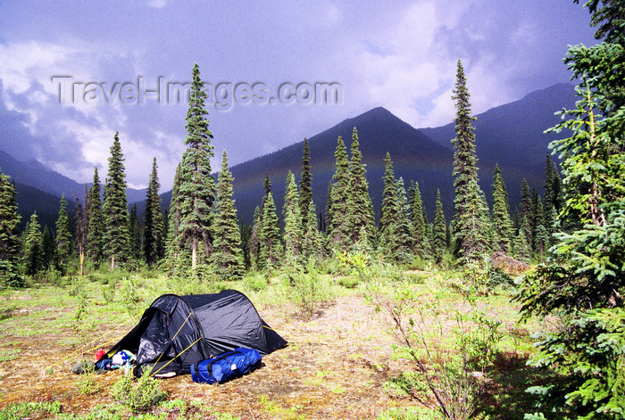 alaska139: Brooks range, Alaska: bivouac - camping in the wild - photo by E.Petitalot - (c) Travel-Images.com - Stock Photography agency - Image Bank