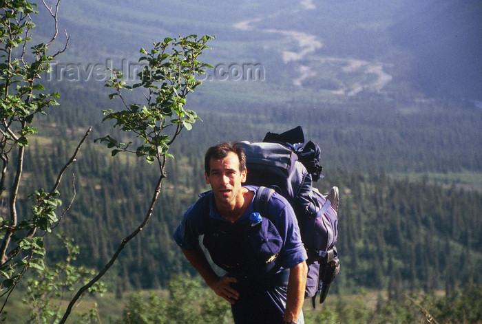 alaska147: Brooks range, Alaska: lonesome hiking - photo by E.Petitalot - (c) Travel-Images.com - Stock Photography agency - Image Bank