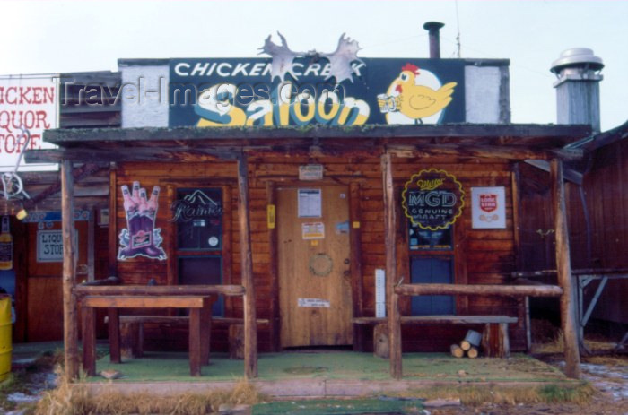 alaska42: Alaska - Chicken: Chicken Creek saloon - photo by F.Rigaud - (c) Travel-Images.com - Stock Photography agency - Image Bank