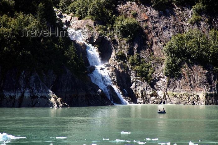 alaska59: Alaska's Inside Passage - Tracy Arm Fjord: waterfall (photo by Robert Ziff) - (c) Travel-Images.com - Stock Photography agency - Image Bank