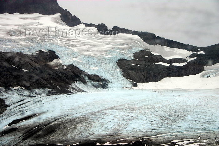 alaska97: Alaska - Skagway: aerial view of Denver Glacier (photo by Robert Ziff) - (c) Travel-Images.com - Stock Photography agency - Image Bank