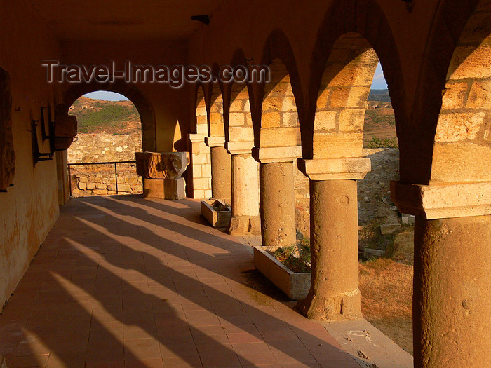 albania111: Apollonia, Fier County, Albania: porch - photo by J.Kaman - (c) Travel-Images.com - Stock Photography agency - Image Bank