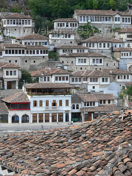 albania113: Berat, Albania: typical architecture in the UNESCO World Heritage City of Berat - photo by J.Kaman - (c) Travel-Images.com - Stock Photography agency - Image Bank