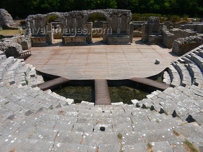 albania145: Butrint, Sarandë, Vlorë County, Albania: the Roman theatre from the last row - UNESCO World Heritage Site - photo by J.Kaman - (c) Travel-Images.com - Stock Photography agency - Image Bank