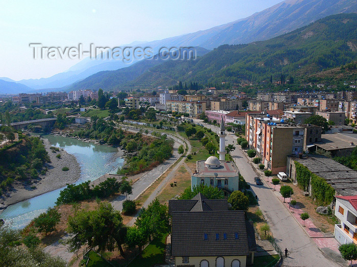 albania158: Përmet, Gjirokastër county, Albania: the town is built between the Vjosë river and the Mali i Dhëmbelit mountain - photo by J.Kaman - (c) Travel-Images.com - Stock Photography agency - Image Bank