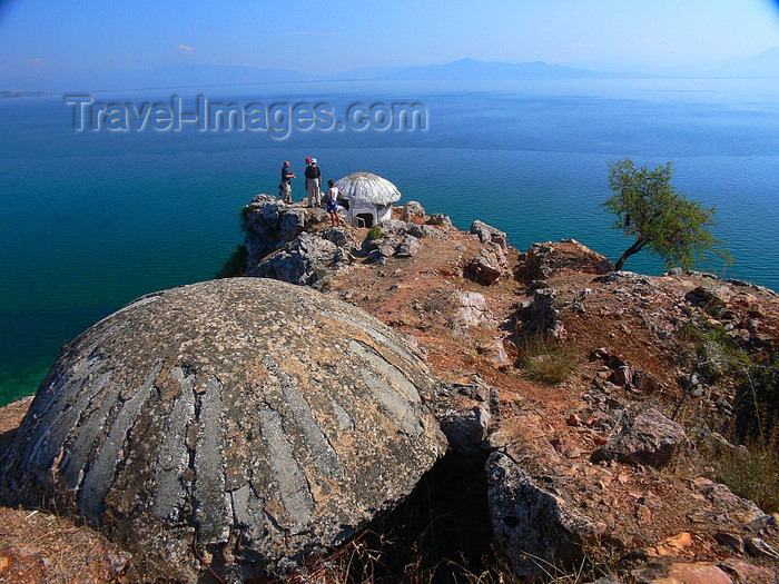 albania175: Lin, Pogradec, Korçë county, Albania: bunkers over lake Ohrid - photo by J.Kaman - (c) Travel-Images.com - Stock Photography agency - Image Bank