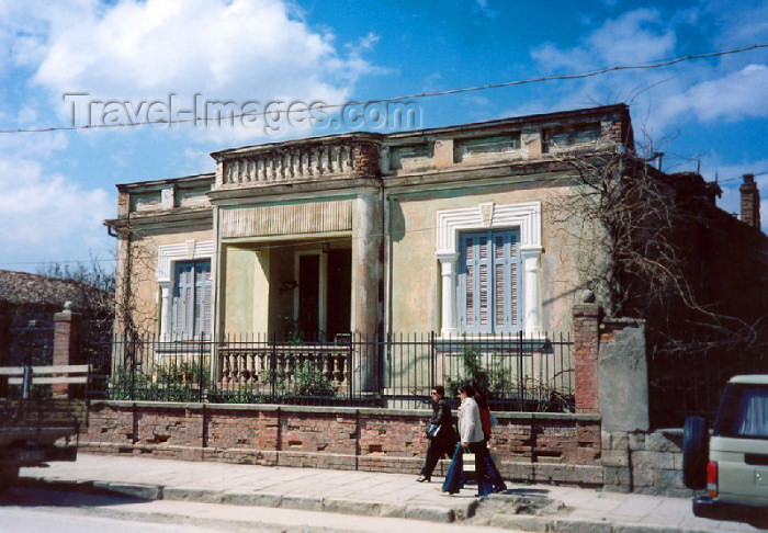 albania20: Albania / Shqiperia - Korçë / Korça / Korce: old façade - photo by M.Torres - (c) Travel-Images.com - Stock Photography agency - Image Bank