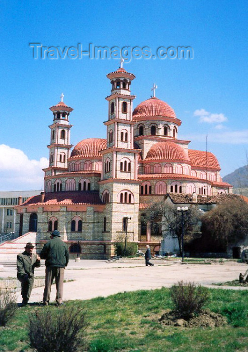 albania21: Albania / Shqiperia - Korçë / Korça / Korce: the Orthodox Cathedral of the Resurrection of Christ - religious architecture - photo by M.Torres - (c) Travel-Images.com - Stock Photography agency - Image Bank