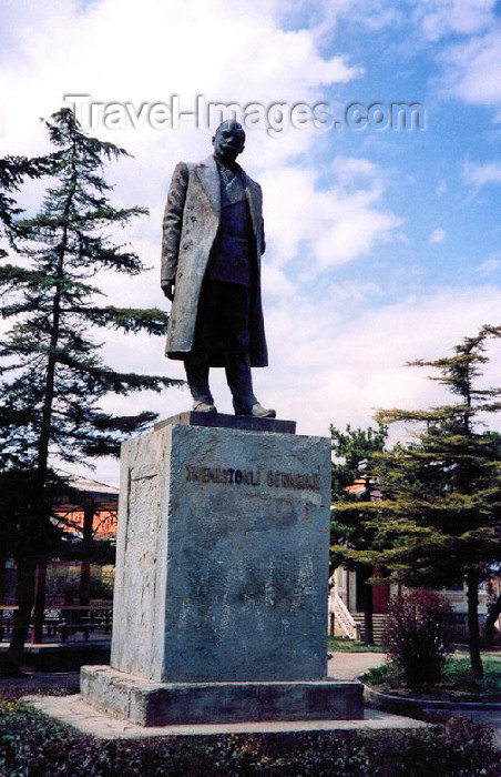 albania26: Albania / Shqiperia - Korçë / Korça / Korce: statue of Themistokli Germenji - Albanian politician and author - photo by M.Torres - (c) Travel-Images.com - Stock Photography agency - Image Bank