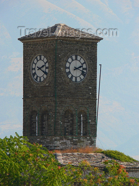 albania34: Gjirokaster, Albania: clock tower - photo by J.Kaman - (c) Travel-Images.com - Stock Photography agency - Image Bank