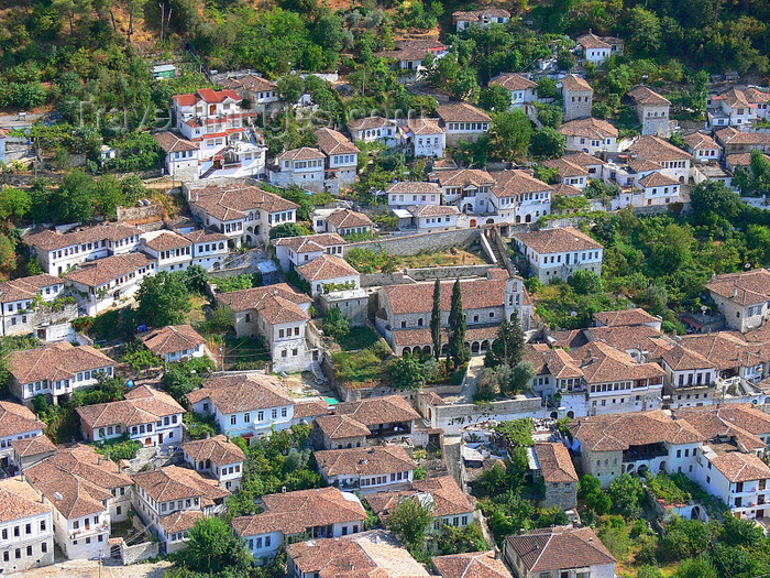 albania45: Berat, Albania: red roofs - church and surrounding houses - UNESCO world heritage - photo by J.Kaman - (c) Travel-Images.com - Stock Photography agency - Image Bank