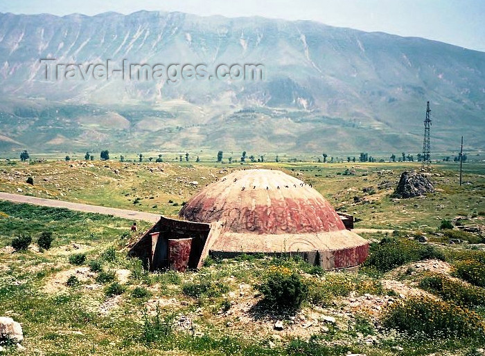 albania46: Albania / Shqiperia - Berat province: bunker and mountains - photo by J.Kaman - (c) Travel-Images.com - Stock Photography agency - Image Bank