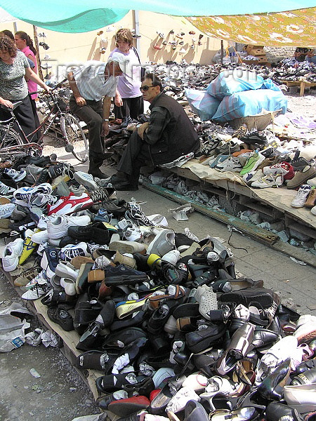 albania59: Albania / Shqiperia - Shkodër/ Shkoder / Shkodra: shoe market - photo by J.Kaman - (c) Travel-Images.com - Stock Photography agency - Image Bank